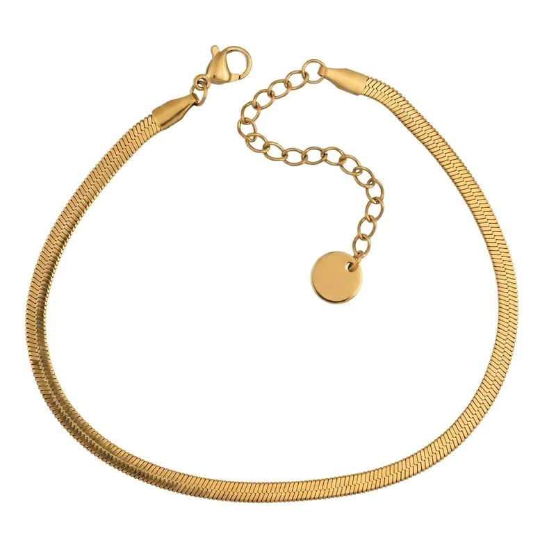 Επίχρυση ατσάλινη snake αλυσίδα ποδιού 057888 056789 Ατσάλι