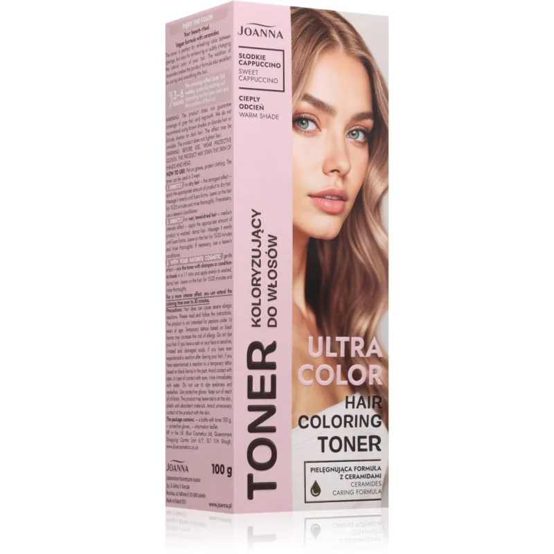 Joanna Ultra Color τονωτικό χρώματος μαλλιών απόχρωση Sweet Cappuccino 100 γρ