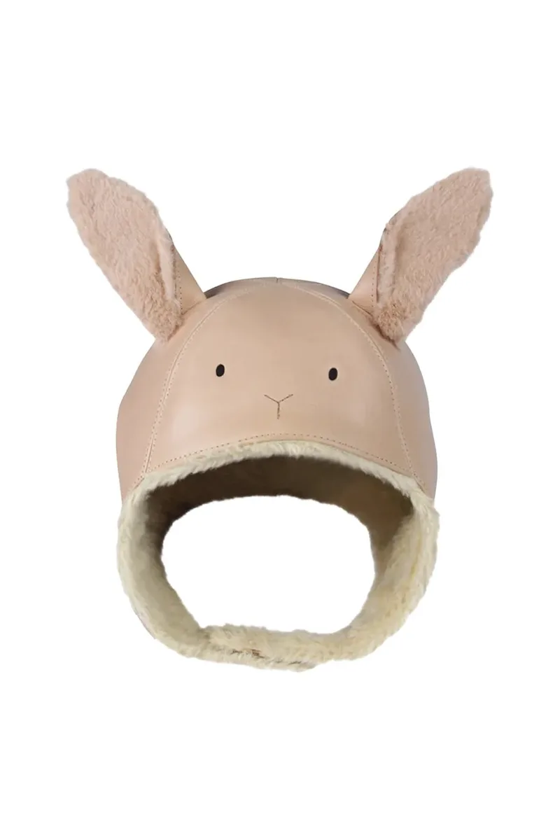 Donsje Δερμάτινο παιδικό Σκούφος Donsje Kapi Exclusive Hat Fluffy Bunny