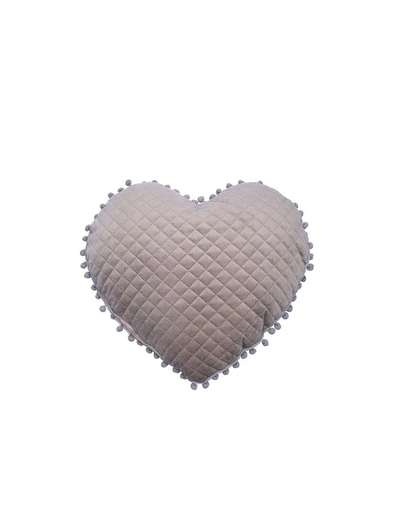 Διακοσμητικό μαξιλάρι (40Χ38) ELWIN HEART BEIGE, PALAMAIKI