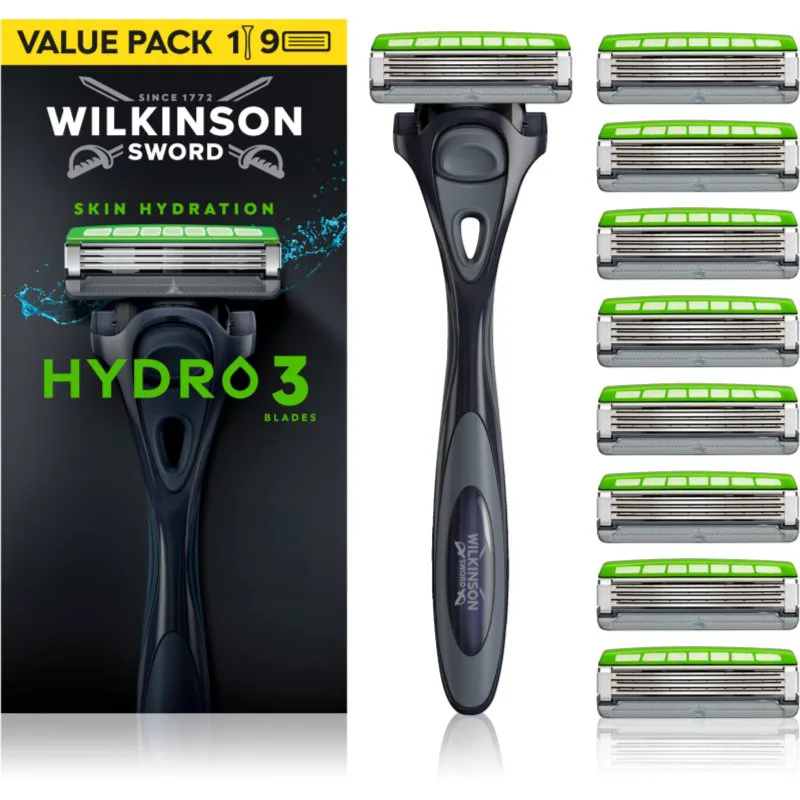 Wilkinson Sword Hydro3 ξυριστική μηχανή + ανταλλακτικές κεφαλές 8 τεμ