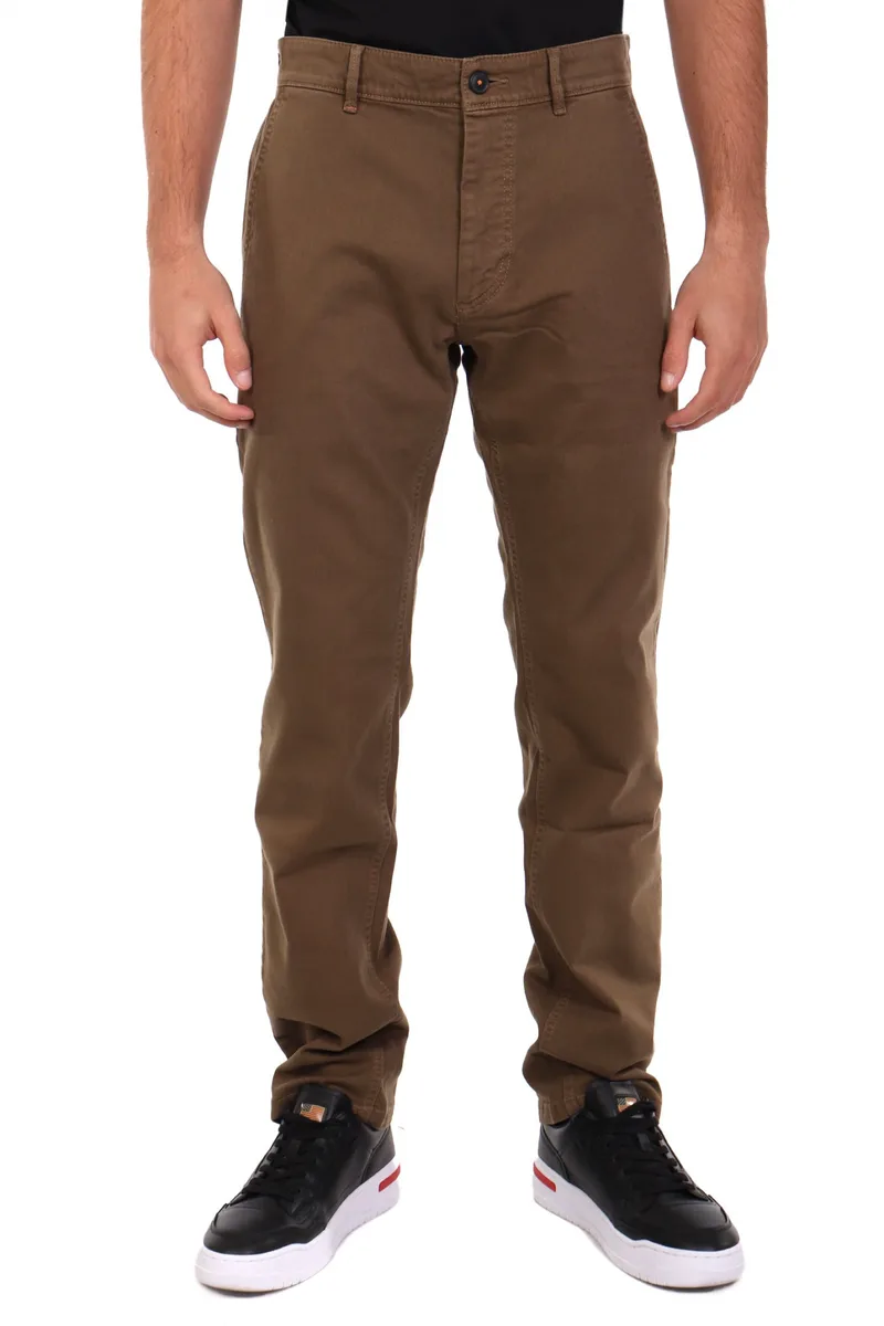 BOSS CASUAL ΠΑΝΤΕΛΟΝΙ CHINO SLIM FIT CHINO SLIM 1 ΧΑΚΙ