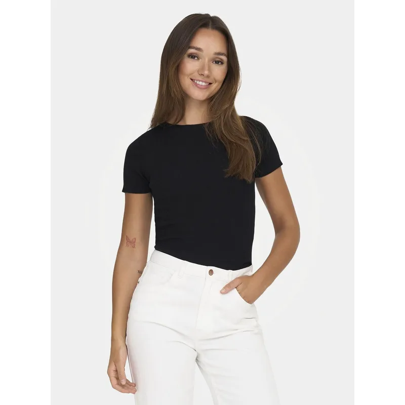 JDY T-Shirt Cirkeline 15307860 Μαύρο Slim Fit