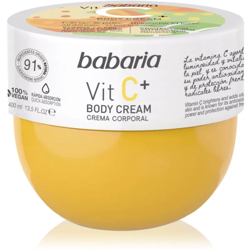 Babaria Vitamin C ενυδατική κρέμα σώματος για όλους τους τύπους δέρματος 400 ml