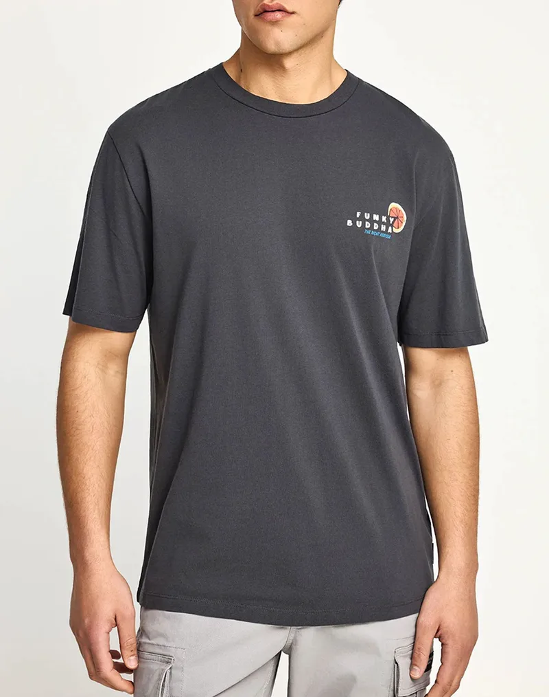 FUNKY BUDDHA T-Shirts FBM013-087-04-ANTHRACITE Gray