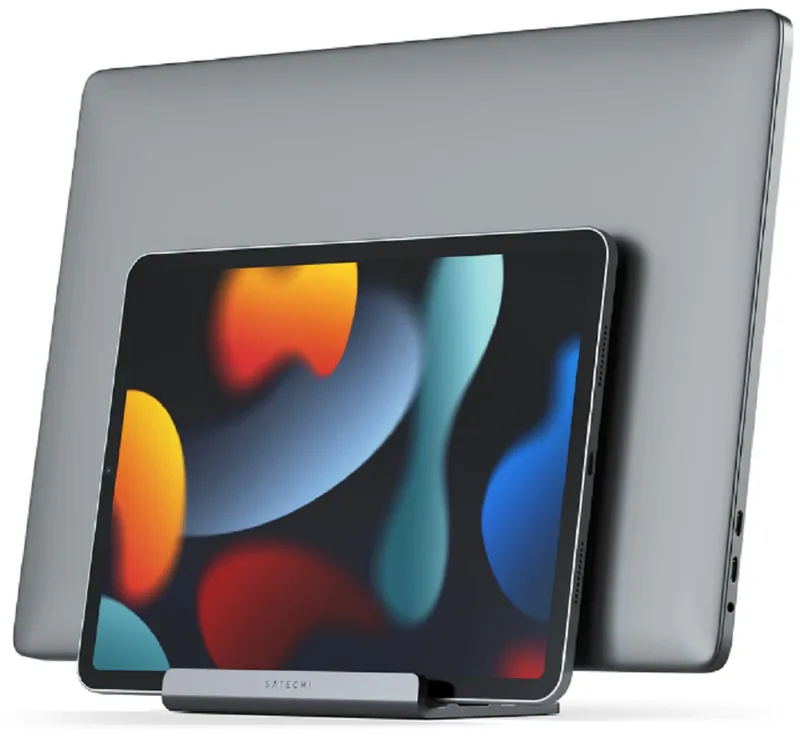 Satechi Dual Vertical Laptop Stand - Βάση Αλουμινίου για Laptop / Tablet / Smartphone (ST-ADVSM)