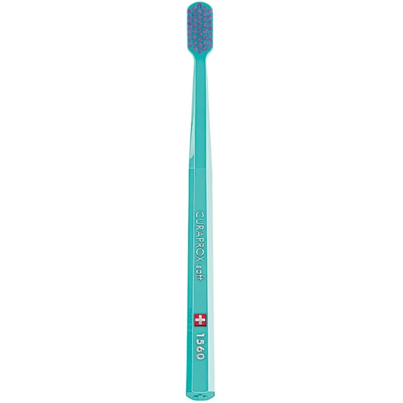 Curaprox CS 1560 Soft Toothbrush 1 Τεμάχιο - Σιέλ / Μωβ,Χειροκίνητη Οδοντόβουρτσα με Μαλακές Ίνες για Βαθύ Καθαρισμό