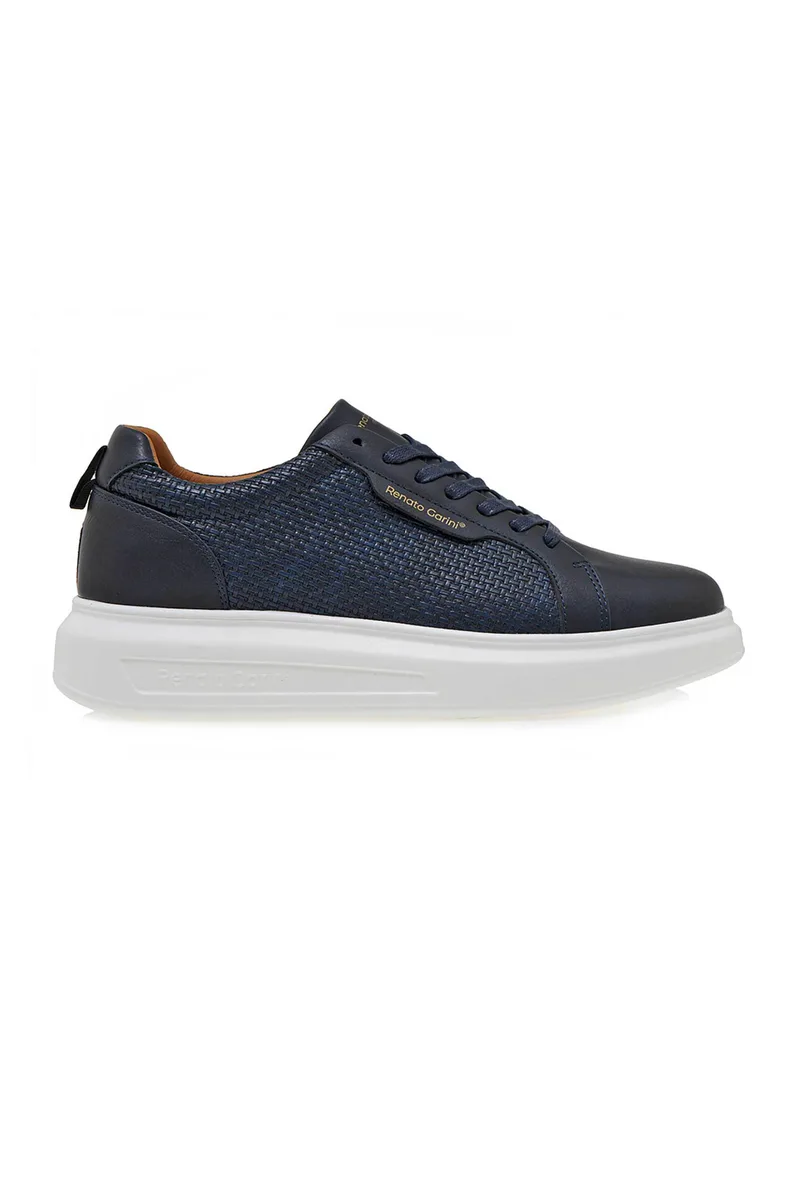 Renato Garini ανδρικά sneakers με πλεκτό σχέδιο - W57009283587 Σκούρο Μπλε
