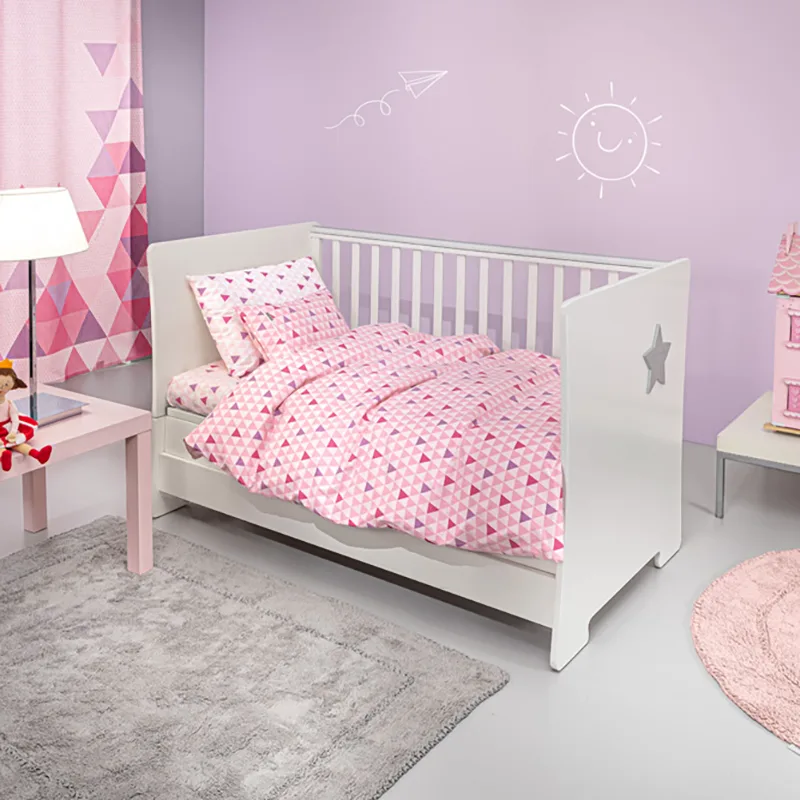 Σεντόνια Κούνιας (Σετ) 115X170 Guy Laroche Bebe Two2Twenty Fuchsia Χωρίς Λάστιχο (115x170)