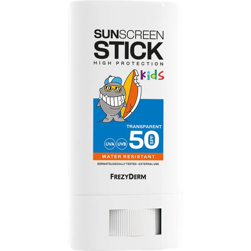 Frezyderm Kids Sunscreen Spf50+ Stick Διάφανο Παιδικό Αντηλιακό Στικ Προσώπου & Λαιμού Πολύ Υψηλής Προστασίας 20ml