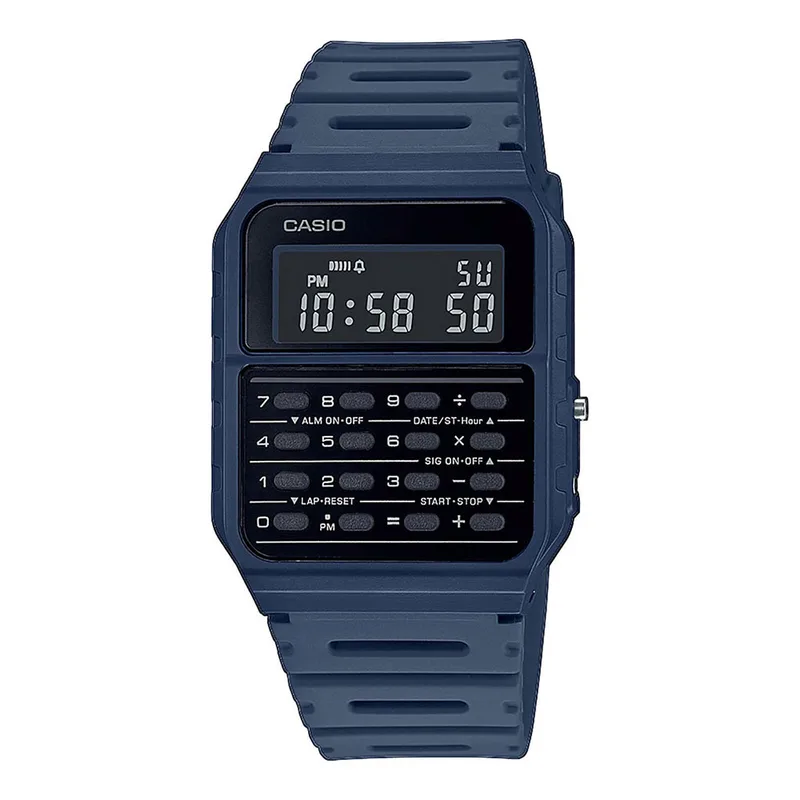 CASIO Vintage Blue Rubber Strap CA-53WF-2BEF