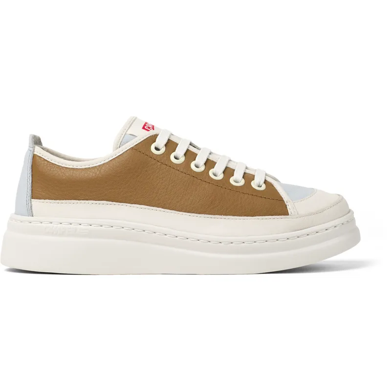 CAMPER Twins - Sneakers Για Γυναικεία - Λευκό,Γκρι,Καφέ, Μέγεθος 39, Smooth leather