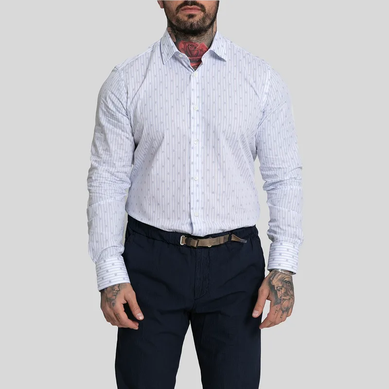 MIRCAM Ανδρικό Λευκό White Cotton Shirt / Mircam