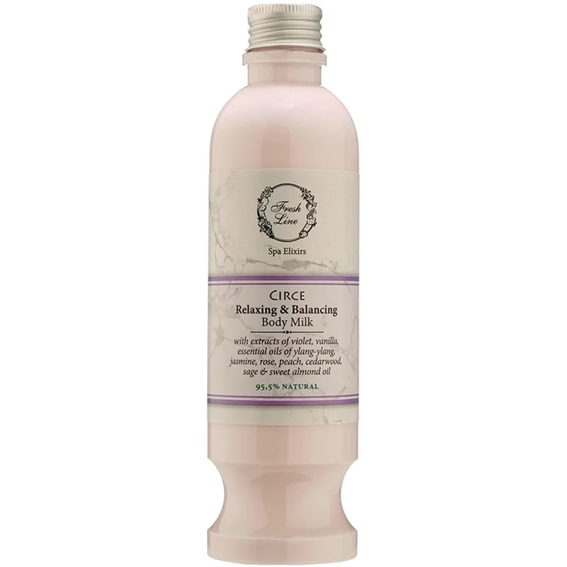 Fresh Line Spa Elixirs Circe Relaxing & Balancing Body Milk Γαλάκτωμα Σώματος με Αιθέρια Έλαια από Βανίλια & Βιολέτα για Χαλάρωση & Ισορροπία 250ml