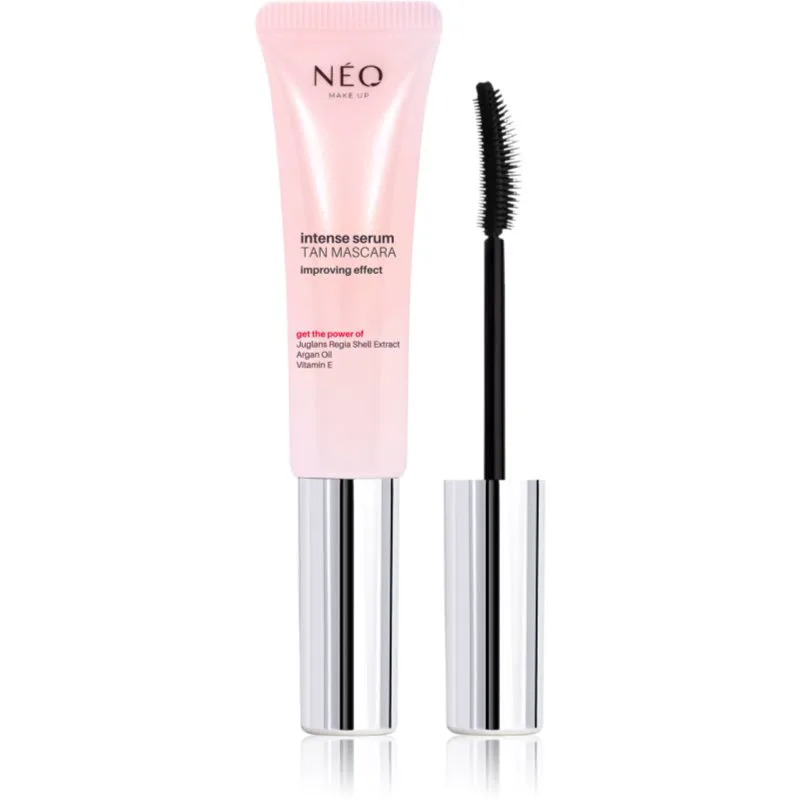 NEO MAKE UP Intense Serum Tan Mascara δυναμωτική μάσκαρα με αναγεννητικό αποτέλεσμα απόχρωση Black 9 ml