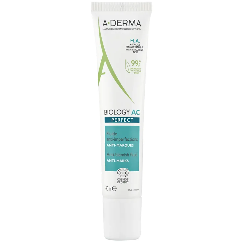 A-Derma Biology AC Perfect Anti-Marks & Anti-Blemish Face Fluid Αντιγηραντική Κρέμα Προσώπου Ελαφριάς Υφής για Λιπαρές, Μικτές Επιδερμίδες Κατά των Ατελειών & των Σημαδιών 40ml