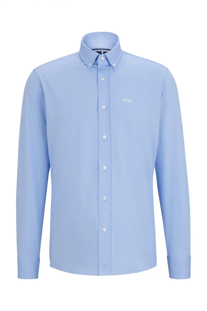 BOSS PERFORMANCE ΠΟΥΚΑΜΙΣΟ BUTTON DOWN REGULAR FIT P-JOE-BD-C1-222 ΣΙΕΛ