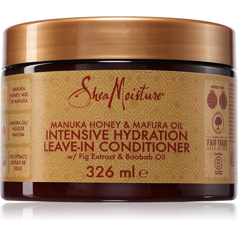 Shea Moisture Manuka Honey & Yogurt Leave-In Conditioner κοντίσιονερ χωρίς ξέβγαλμα για κατεστραμμένα μαλλιά 326 ml