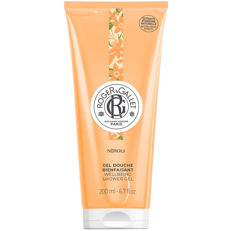 Roger & Gallet Neroli Wellbeing Shower Gel Ενυδατικό, Αναζωογονητικό Αφρόλουτρο με Άρωμα Νέρολι & Άνθους Πορτοκαλιάς 200ml