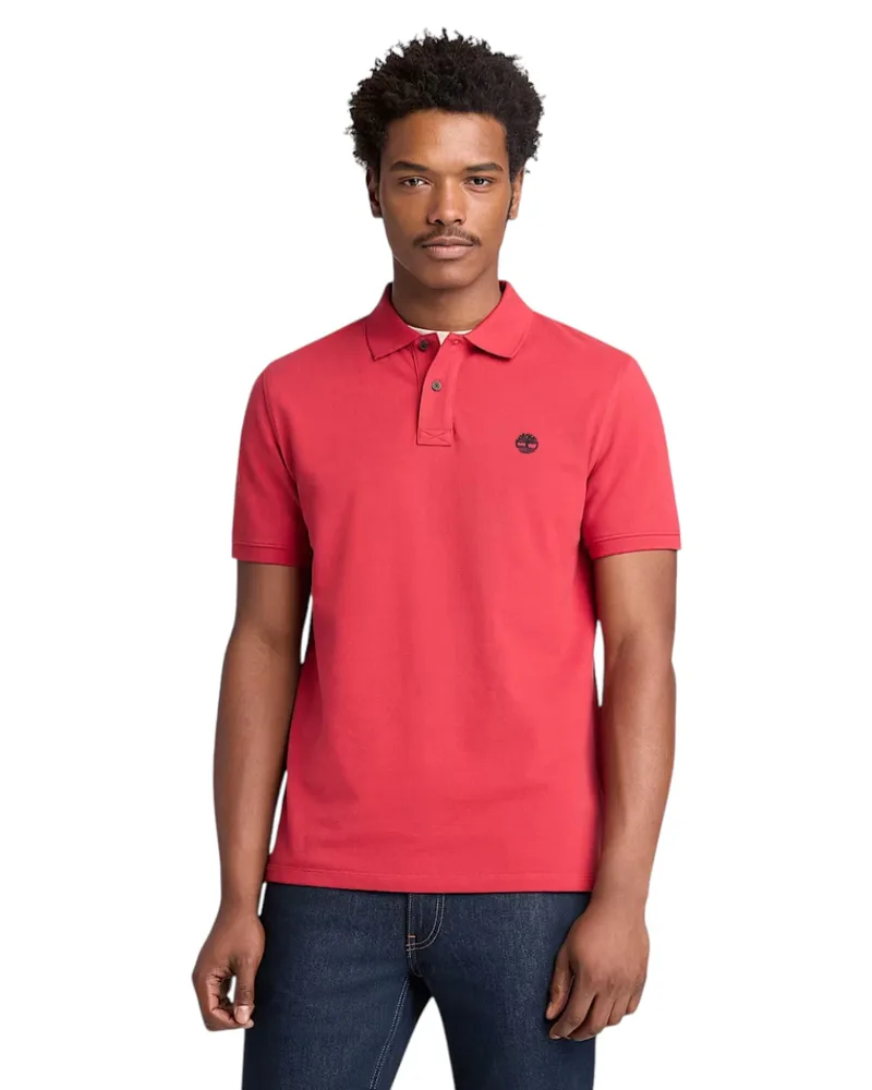 Timberland Ανδρική Μπλούζα SS Millers River Pique Polo TB0A6VDPN96 Κόκκινο