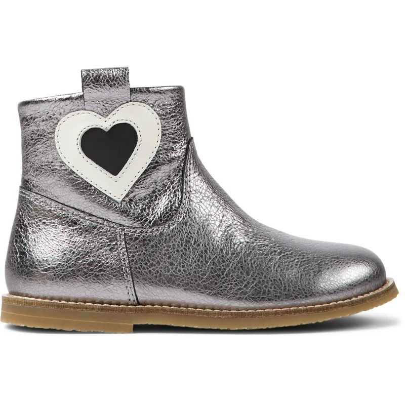 CAMPER Twins - Μπότες Για Κορίτσια - Γκρι, Μέγεθος 25, Smooth leather