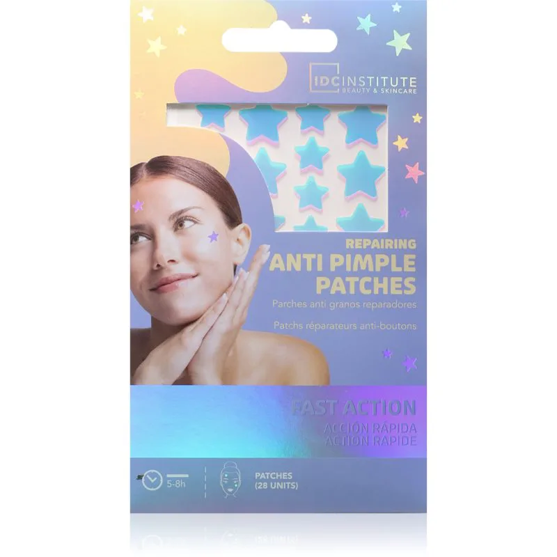 IDC Institute Anti Pimple Patches καθαριστικές ταινίες προσώπου για δέρμα με ακμή 28 τμχ