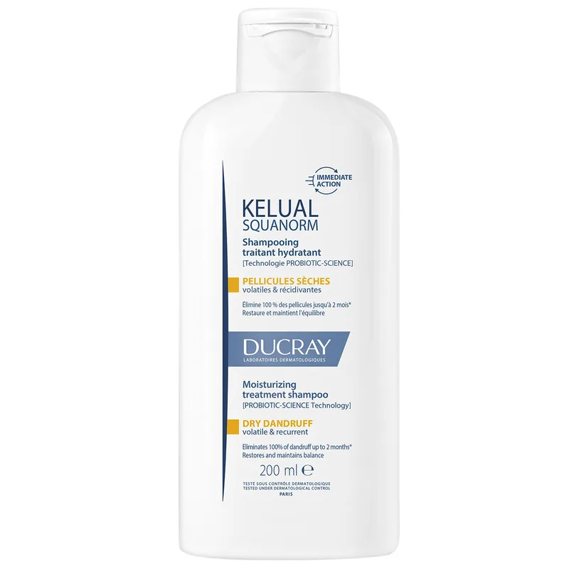 Ducray Kelual Squanorm Regulating Treatment Shampoo Dry Dandruff Ρυθμιστικό Σαμπουάν Θεραπείας Κατάλληλο για Ξηρή Πιτυρίδα 200ml