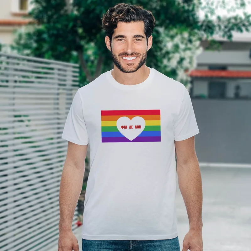 ΦΙΛ ΔΕ ΛΟΒ- Organic Vegan T-Shirt Unisex - Λευκό - L