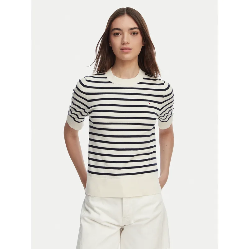 Tommy Hilfiger T-Shirt WW0WW49705 Λευκό Slim Fit