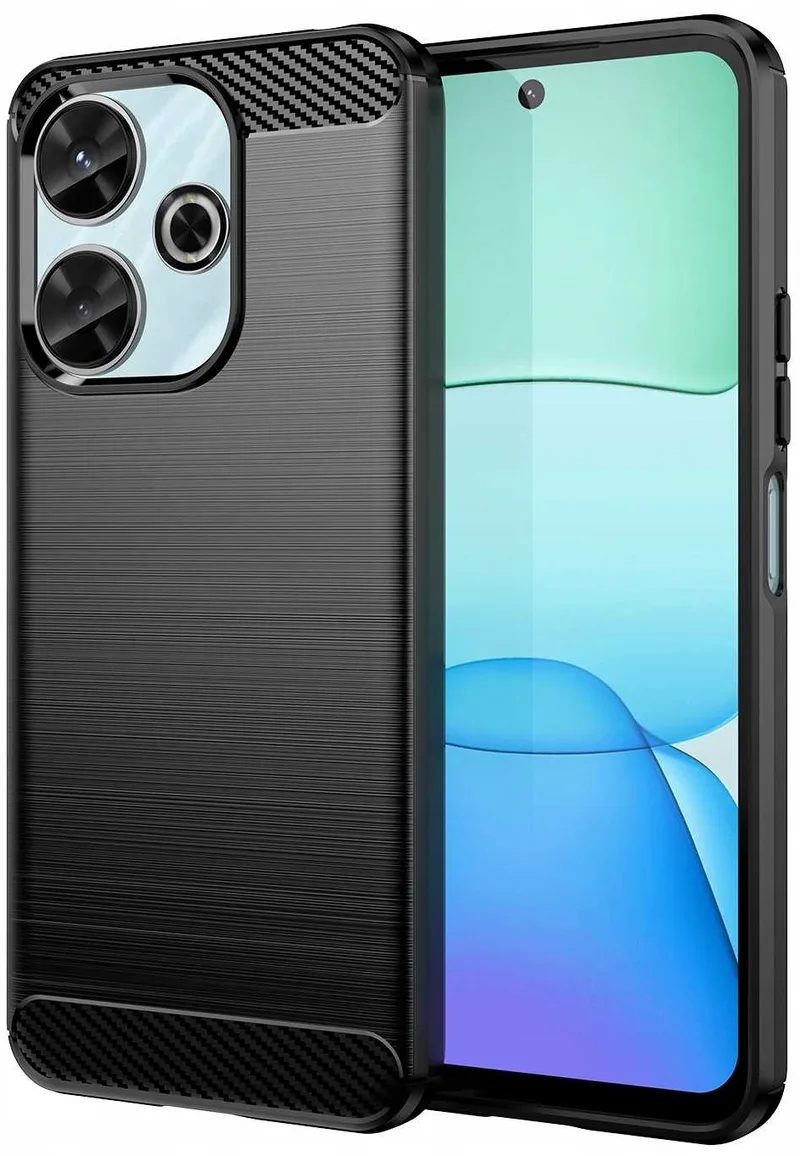 Θήκη Xiaomi Redmi 13 4G - Spacecase Carbon Σιλικόνης - Black (5905719110581)
