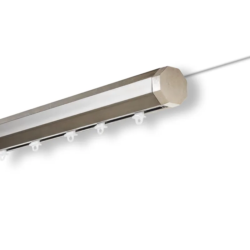 Σιδηρόδρομος Οροφής Φ.30 Tetris με Στηρίγματα 6cm σε Inox (Μήκος 240cm)