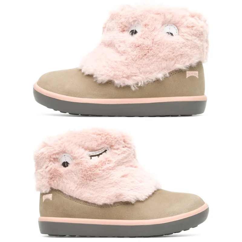 CAMPER Twins - Μπότες Για - Nude,Γκρι,Λευκό, Μέγεθος 20, Smooth leather/Cotton fabric