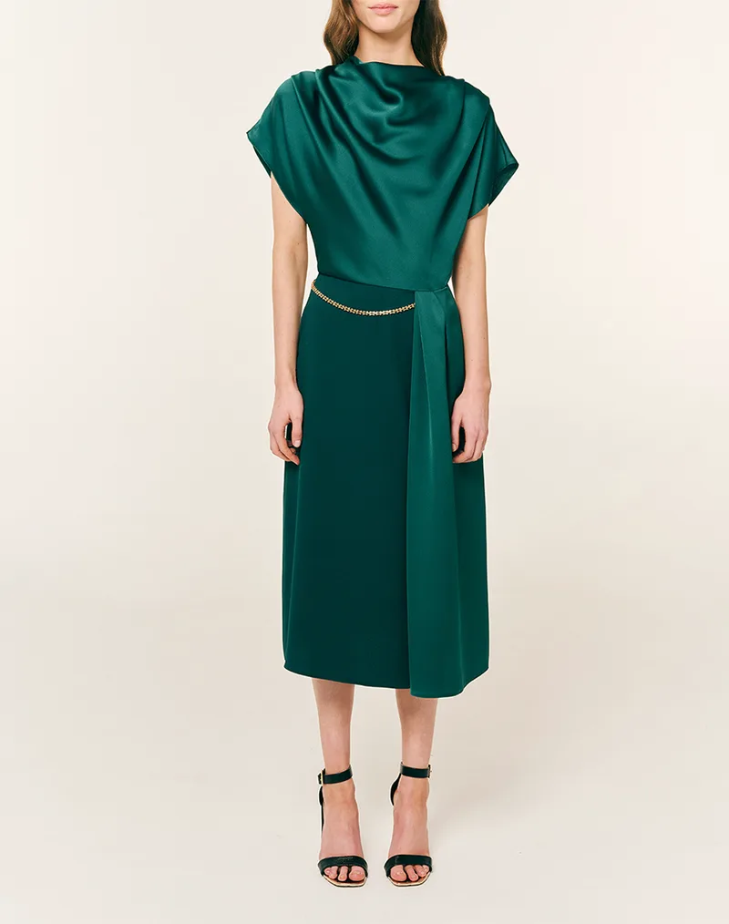FOREL Φόρεμα 082.50.01.082-ΠΡΑΣΙΝΟ DarkGreen