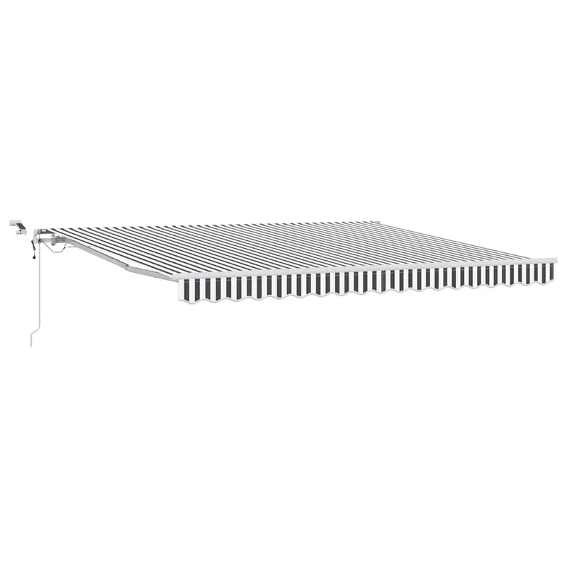 vidaXL Τέντα Πτυσσόμενη Αυτόματη με LED Ανθρακί / Λευκή 400x300 εκ.