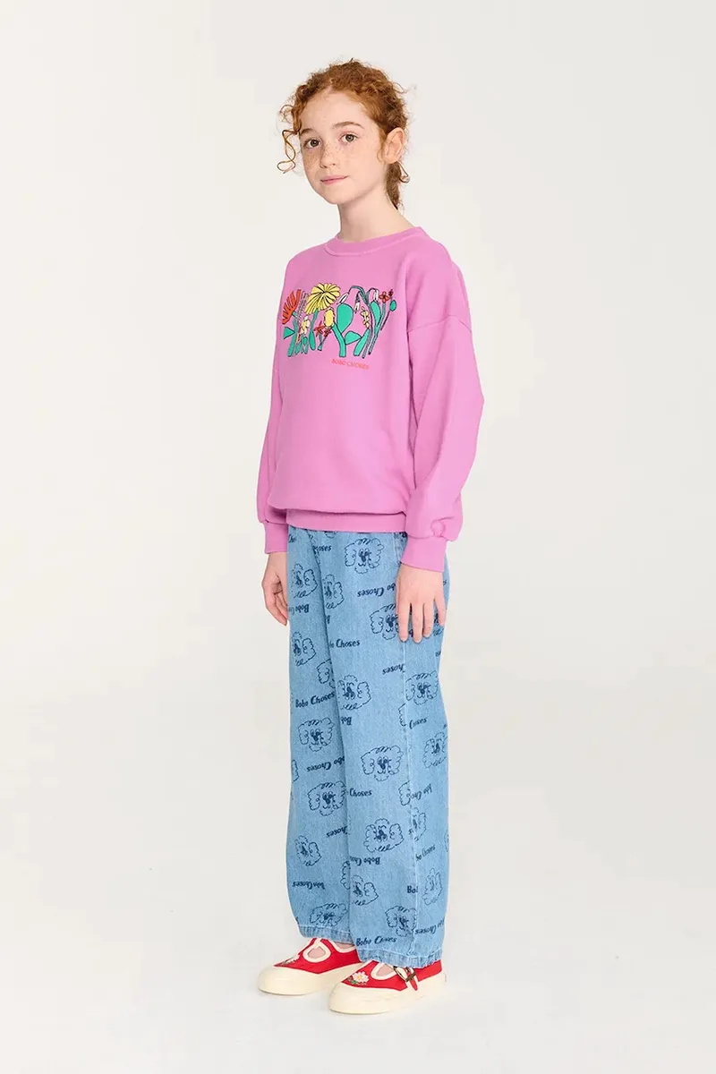 Παιδική βαμβακερή μπλούζα Bobo Choses Color Herbalist relaxed sweatshirt