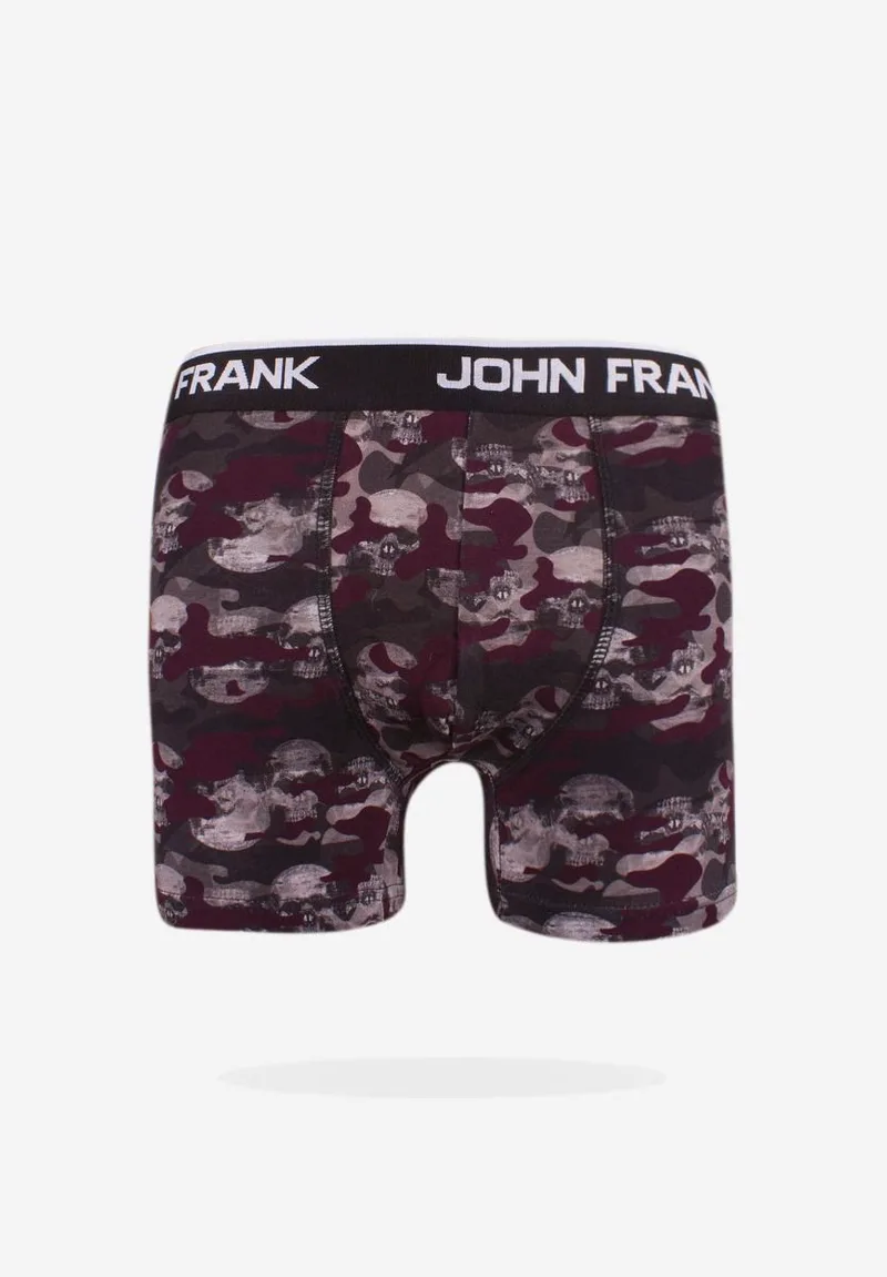 Boxer John Frank Camo Skull JFBD267-Μπορντώ