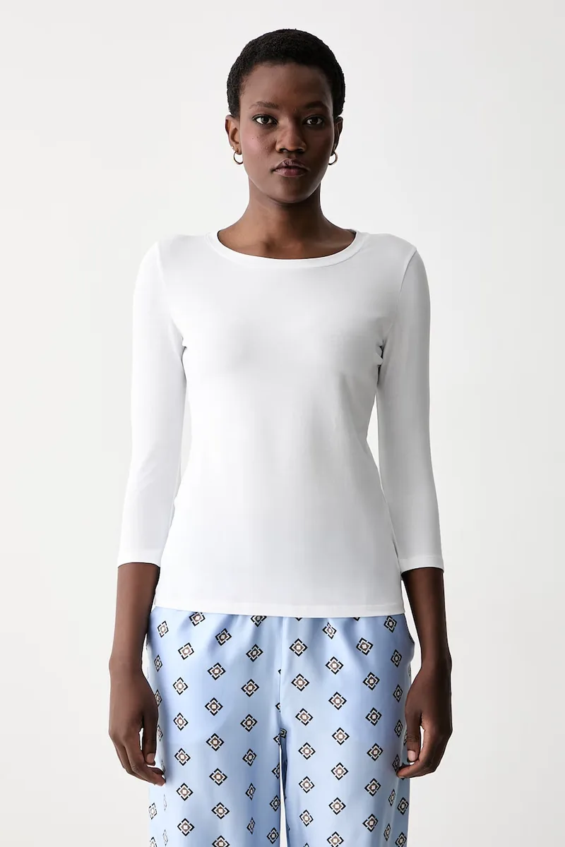 MM by Max Mara μακρυμάνικο γυναικείο βαμβακερό με ελαστάν MMLORATA