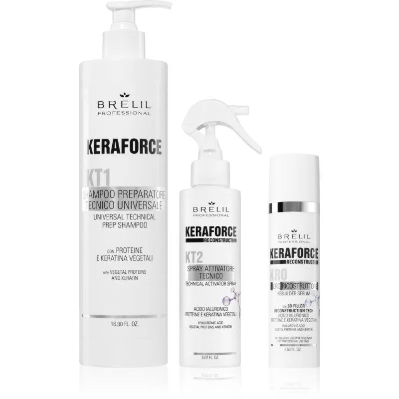 Brelil Professional Keraforce Σετ για τέλεια εμφάνιση μαλλιών 3 τμχ