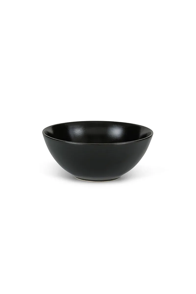 Coincasa κεραμικό μπολ μονόχρωμο Denver stoneware 16 cm - 007262285 Μαύρο
