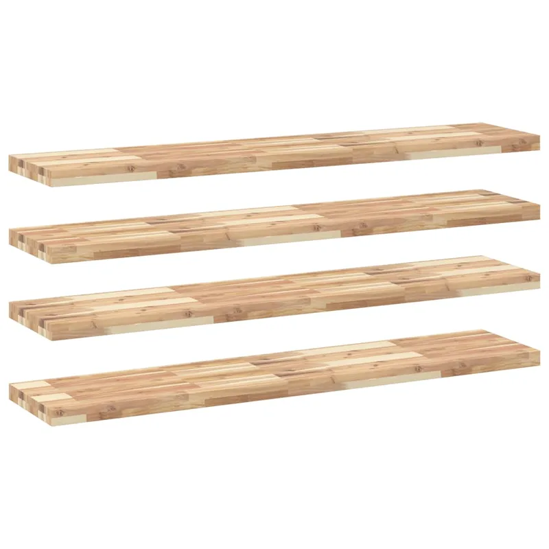 vidaXL Ράφια Κρεμαστά 4 Τεμ. 160x30x4εκ Ακατέργαστο Μασίφ Ξύλο Ακακίας