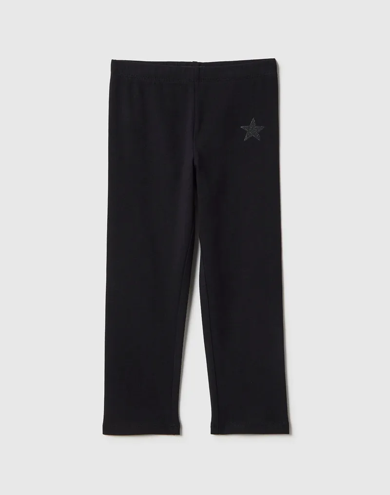 OVS LEGGING 3/4 SMALL GLITTER 2575591-BLACK BEAUTY Black