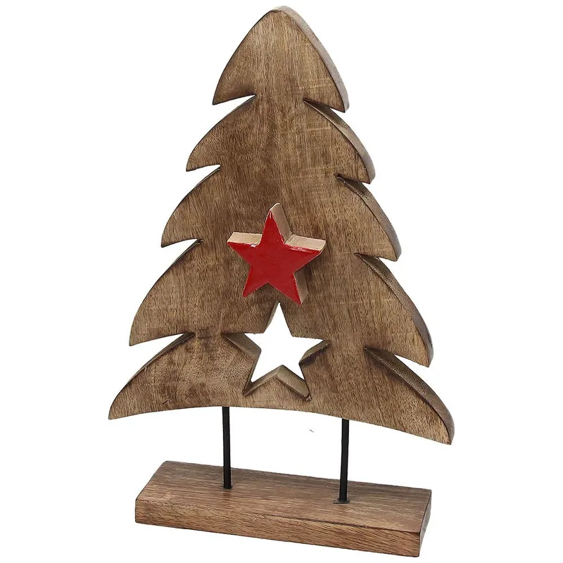 Tognana Χριστουγεννιάτικο Δεντράκι Ξύλινο Santa Wood 28cm