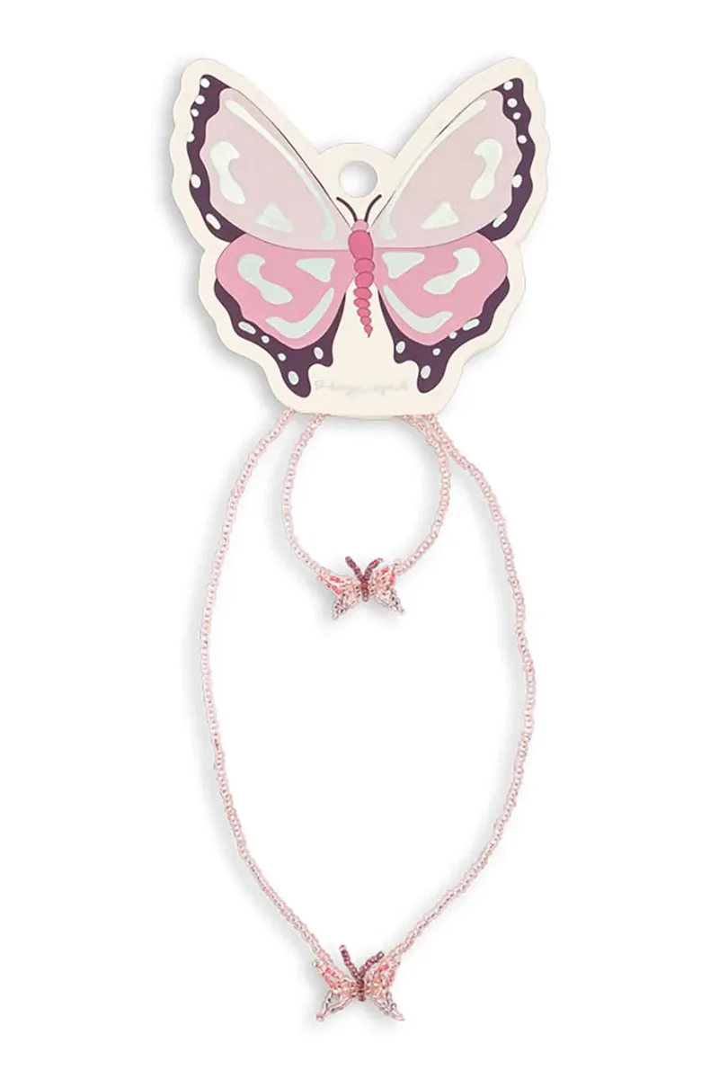 Konges Sløjd Παιδικά BUTTERFLY NECKLACE AND BRACELET SET