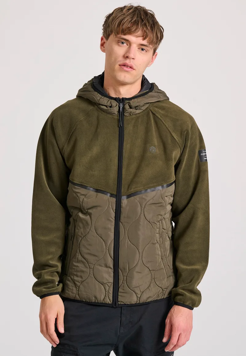 Oversized fleece ζακέτα φούτερ με κουκούλα