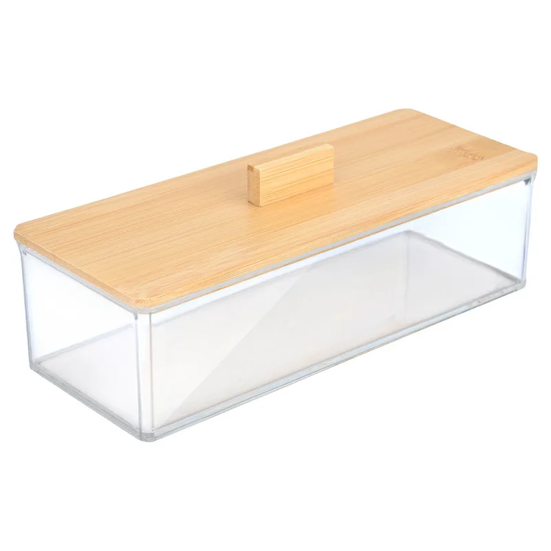 ESTIA ΚΟΥΤΙ ΑΠΟΘΗΚΕΥΣΗΣ & ΟΡΓΑΝΩΣΗΣ BAMBOO ESSENTIALS ΟΡΘΟΓΩΝΙΟ 23.3x9.4x8.8cm ΜΕ ΚΑΠΑΚΙ 02-17668