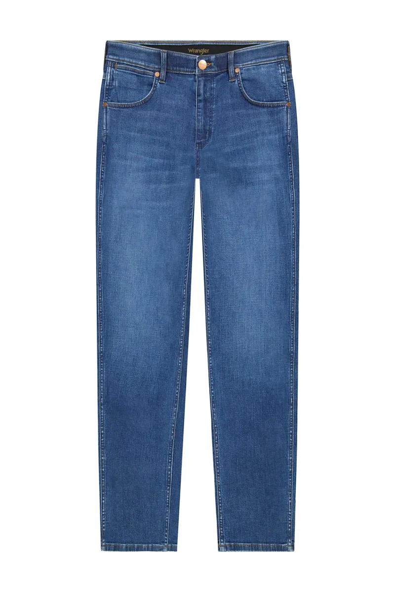 Wrangler® ανδρικό τζιν παντελόνι πεντάτσεπο Straight Fit "Greensboro" - 112378852 Denim Blue