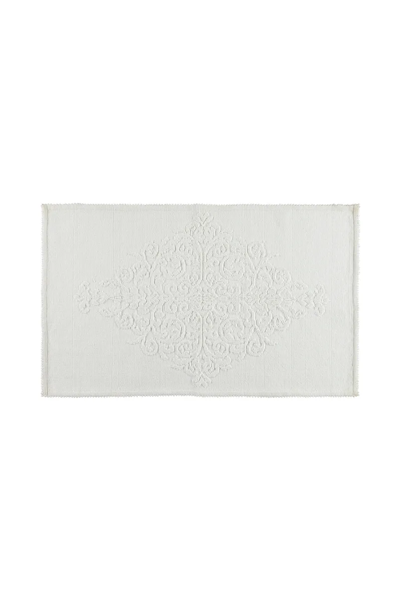 Coincasa χαλάκι μπάνιου με ανάγλυφο σχέδιο 60 x 100 cm - 006681877 Λευκό