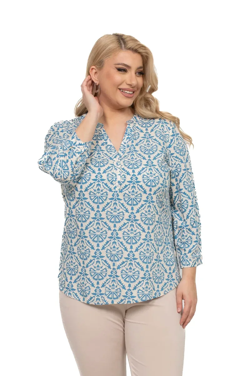 ΜΠΛΟΥΖΑ PLUS SIZE ΜΕ ΜΟΤΙΒΑ ΣΙΕΛ ΣΙΕΛ