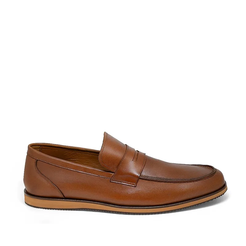 Bigshoes KL50301-09 Δερμάτινο Μοκασίνι Ταμπά