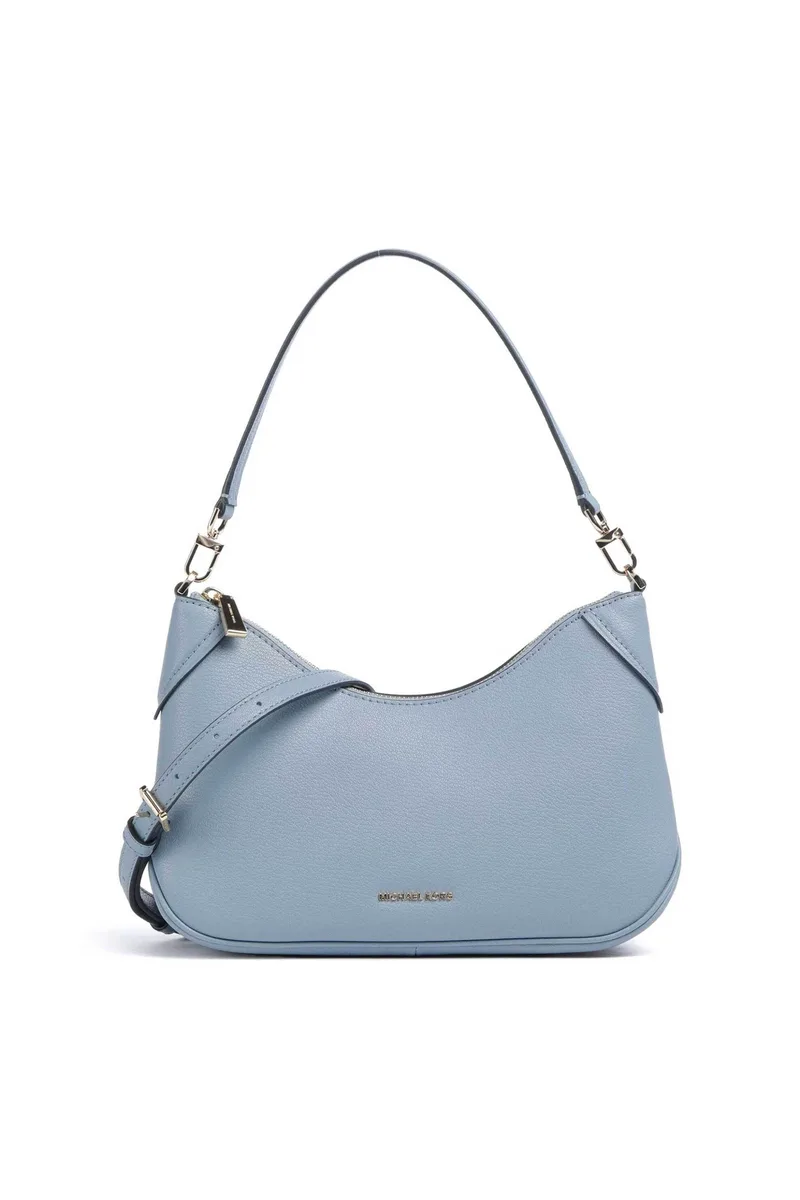 Michael Kors γυναικεία δερμάτινη τσάντα ώμου "Jet Set Medium" - 32S6GJ6W8L Μπλε Ανοιχτό